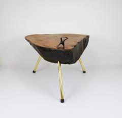  Werkst tte Carl Aub ck Original Carl Aubock Walnut Tree Trunk Coffee Sofa Table Vienna 1950s - 4529749
