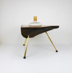  Werkst tte Carl Aub ck Original Carl Aubock Walnut Tree Trunk Coffee Sofa Table Vienna 1950s - 4529752