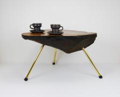 Werkst tte Carl Aub ck Original Carl Aubock Walnut Tree Trunk Coffee Sofa Table Vienna 1950s - 4529759