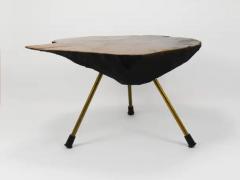  Werkst tte Carl Aub ck Original Carl Aubock Walnut Tree Trunk Coffee or Side Table 1950s - 4068482