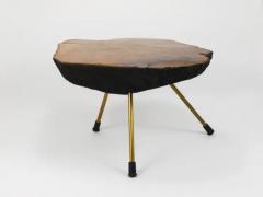  Werkst tte Carl Aub ck Original Carl Aubock Walnut Tree Trunk Coffee or Side Table 1950s - 4068489