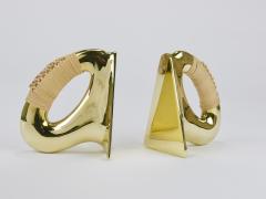  Werkst tte Carl Aub ck Pair Carl Aub ck Flat Iron Brass Cane Bookends 3530 Vienna Austria - 4451485