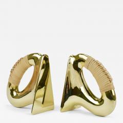  Werkst tte Carl Aub ck Pair Carl Aub ck Flat Iron Brass Cane Bookends 3530 Vienna Austria - 4454757