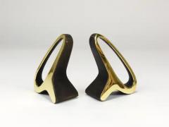  Werkst tte Carl Aub ck Pair Carl Aub ck Mid Century Earlobes Brass Bookends 3848 Vienna Austria - 4116867