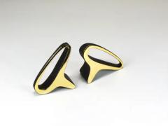  Werkst tte Carl Aub ck Pair Carl Aub ck Mid Century Earlobes Brass Bookends 3848 Vienna Austria - 4116894