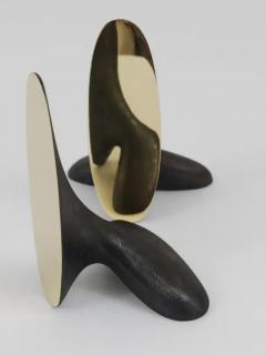  Werkst tte Carl Aub ck Pair Carl Aub ck Minimalist Mid Century Brass Bookends 3653 Vienna Austria - 4068470