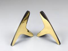  Werkst tte Carl Aub ck Pair Carl Aub ck Minimalist Mid Century Brass Bookends 3847 Vienna Austria - 4641854