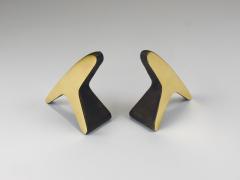  Werkst tte Carl Aub ck Pair Carl Aub ck Minimalist Mid Century Brass Bookends 3847 Vienna Austria - 4641859