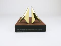  Werkst tte Carl Aub ck Pair Carl Aub ck Minimalist Rocket Brass Bookends 3846 Vienna Austria - 4722524