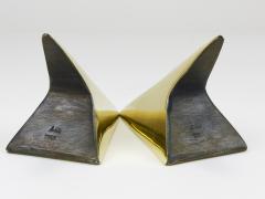  Werkst tte Carl Aub ck Pair Carl Aub ck Minimalist Rocket Brass Bookends 3846 Vienna Austria - 4722525