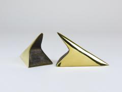  Werkst tte Carl Aub ck Pair Carl Aub ck Minimalist Rocket Brass Bookends 3846 Vienna Austria - 4722527