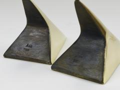  Werkst tte Carl Aub ck Pair Carl Aub ck Minimalist Rocket Brass Bookends 3846 Vienna Austria - 4722528