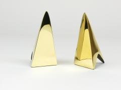  Werkst tte Carl Aub ck Pair Carl Aub ck Minimalist Rocket Brass Bookends 3846 Vienna Austria - 4722534
