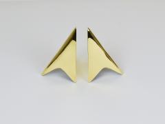  Werkst tte Carl Aub ck Pair Carl Aub ck Minimalist Rocket Brass Bookends 3846 Vienna Austria - 4722555