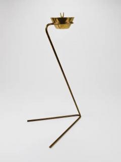  Werkst tte Carl Aub ck Rare Carl Aub ck Brass Standing Floor Ashtray Austria 1950s - 4070254
