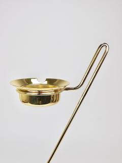  Werkst tte Carl Aub ck Rare Carl Aub ck Brass Standing Floor Ashtray Smoking Stand Austria 1950s - 4641870