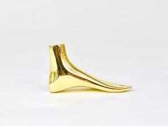  Werkst tte Carl Aub ck Signed Carl Aub ck Midcentury Brass Foot Paperweight Handmade Sculpture - 4055554