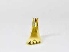  Werkst tte Carl Aub ck Signed Carl Aub ck Midcentury Brass Foot Paperweight Handmade Sculpture - 4055594