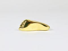  Werkst tte Carl Aub ck Signed Carl Aub ck Midcentury Brass Foot Paperweight Handmade Sculpture - 4055588