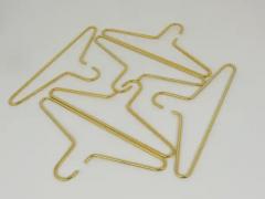  Werkst tte Carl Aub ck Up to 12 Austrian Modernist Solid Gold Plated Coat Hangers from the 1970s - 4057786