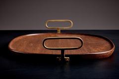  Werkst tte Carl Aub ck Wooden Serving Tray with Brass Handles by Werkst tte Carl Aub ck - 4572377