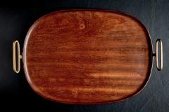  Werkst tte Carl Aub ck Wooden Serving Tray with Brass Handles by Werkst tte Carl Aub ck - 4572379