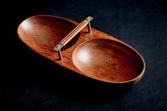  Werkst tte Carl Aub ck Wooden double bowl with handle by Werkst tte Carl Aub ck - 4529040