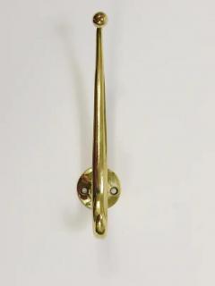  Werkst tte Hagenauer Wien Two Franz Hagenauer Vienna Mid Century Curved Brass Wall Coat Hooks 1950s - 4067087
