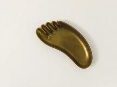  Werkst tte Hagenauer Wien Werkst tte Hagenauer Sculptural Foot Bowl or Tray Midcentury Brass Austria - 4062581