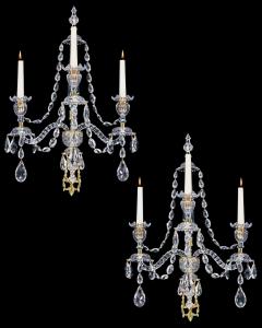  Werner Mieth A PAIR OF NEOCLASSICAL CUT GLASS WALL LIGHTS ATTRIBUTED TO WERNER MIETH - 3787925