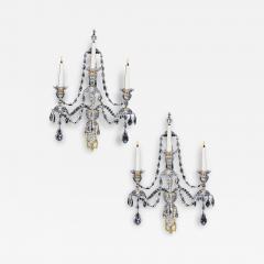  Werner Mieth A PAIR OF NEOCLASSICAL CUT GLASS WALL LIGHTS ATTRIBUTED TO WERNER MIETH - 3789374