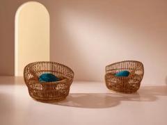  Werther Toffoloni Piero Palange Gervasoni pair of Model 526 bamboo lounge chairs Italy early 1960s - 3473033