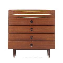  West Michigan Furniture Co Arne Vodder Style West Michigan Furniture Mid Century Walnut Highboy Dresser - 3826755