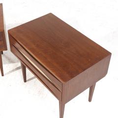  West Michigan Furniture Co Arne Vodder Style West Michigan Furniture Walnut Nightstands Pair - 3826828