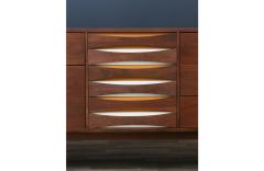  West Michigan Furniture Co Mid Century Modern Dresser w Lacquered Bowtie Drawers - 3596264