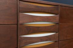  West Michigan Furniture Co Mid Century Modern Dresser w Lacquered Bowtie Drawers - 3596268
