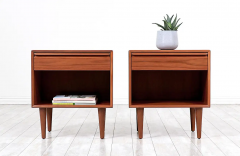  Westnofa Furniture Mid Century Modern Teak Night Stands with Bookcase by Westnofa - 2749250