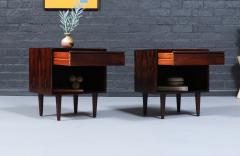  Westnofa Furniture Mid Century Rosewood Night Stands w Bookcase by Westnofa - 4484905