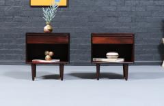  Westnofa Furniture Mid Century Rosewood Night Stands w Bookcase by Westnofa - 4484906