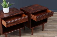  Westnofa Furniture Mid Century Rosewood Night Stands with Bookcase by Westnofa - 3551420