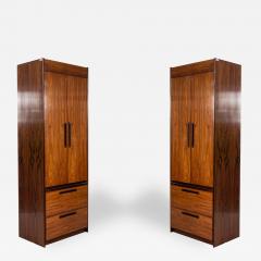  Westnofa Furniture Pair of Scandinavian Mid Century Rosewood Chifferobes - 2798061