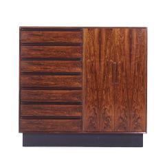  Westnofa Furniture Westnofa MCM Danish Rosewood 14 Drawer Armoire Gentlemans Chest Highboy Dresser - 3829391