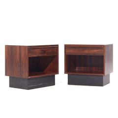  Westnofa Furniture Westnofa Mid Century Danish Rosewood Nightstands - 3827089