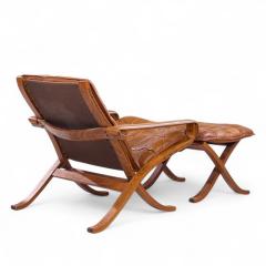  Westnofa Furniture Westnofa Mid Century Norwegian Bentwood and Leather Lounge Chairs Pair - 4276907