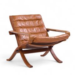  Westnofa Furniture Westnofa Mid Century Norwegian Bentwood and Leather Lounge Chairs Pair - 4276908