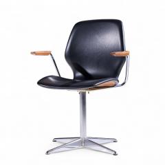  Westnofa Furniture Westnofa Mid Century Teak and Chrome Swivel Chair - 4418225