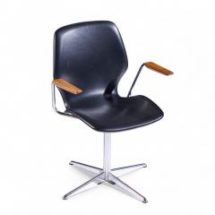  Westnofa Furniture Westnofa Mid Century Teak and Chrome Swivel Chair - 4418229