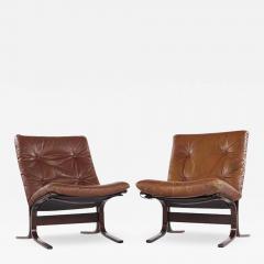  Westnofa Furniture Westnofa Siesta Mid Century Rosewood Lowback Lounge Chairs Pair - 3196793