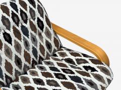  Westnofa of Norway Westnofa Bentwood Fabric Lounge Chair and Ottoman Norway 1960s - 4365822