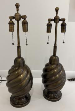  Westwood Industries Pair of Aged Brass Westwood American 1960s Mid Century Table Lamps - 4484444